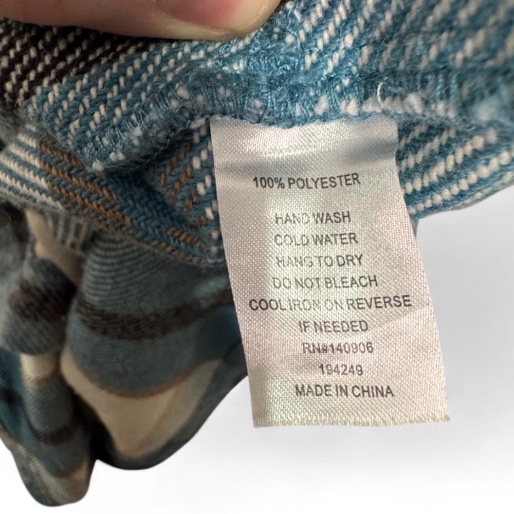 VTG Style 2X Blue Plaid Flannel Shacket Oversized Cottagecore Shirt Jacket - Picture 8 of 8